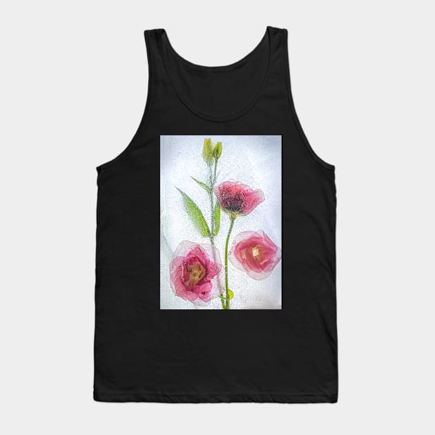 Lisianthus Flowers in Ice Tank Top by TonyNorth